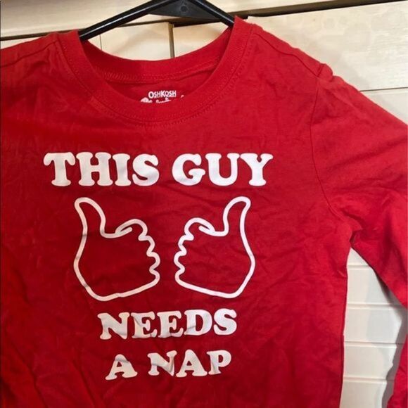 Oshkosh 5t Graphic Shirt, red and white like new - Picture 1 of 4